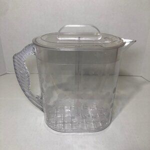 Pampered Chef Clear 1 Gallon 4 Qt Quick Stir Pitcher Polka Dot Pattern